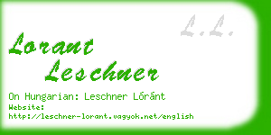 lorant leschner business card